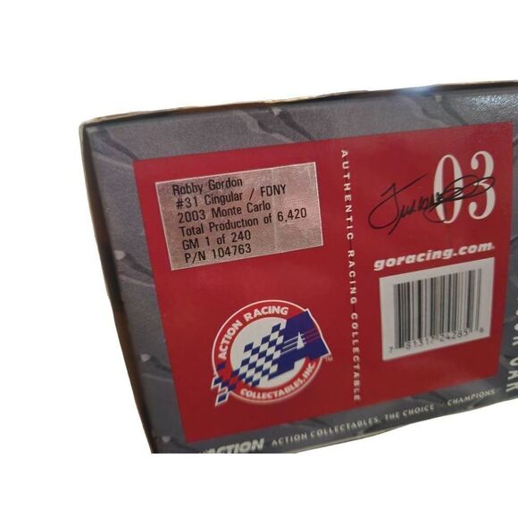 Action Robby Gordon #31 Cingular FDNY 2003 Monte carlo PN 104763 - Picture 12 of 12